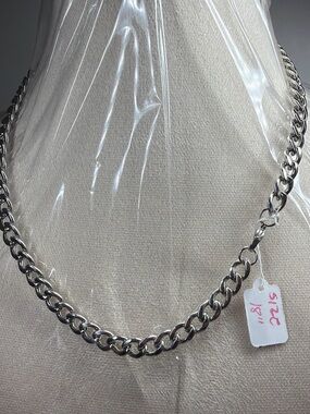 Silver plated Stainless Chain Link Necklace - For Sale !